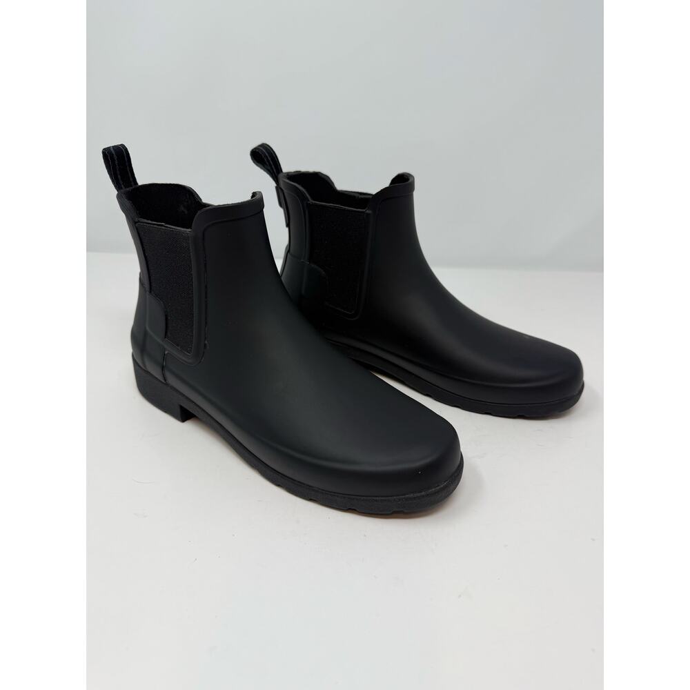 Hunter Refined Chelsea Rain Boot Women's 6 Black Waterproof Weatherproof EUC - Picture 3 of 11